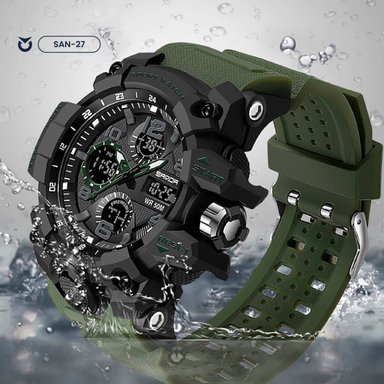 RELOJ SANDA HOMBRE SAN-27 VERDE TRES ESFERAS - 2