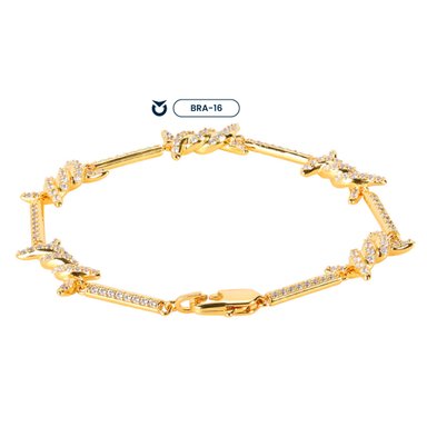 BRAZALETE RHINESTONE ORO | BRA-16