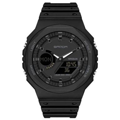 RELOJ SANDA HOMBRE DIGITAL BLACK GRAY MODERN SAN-32 NEGRO