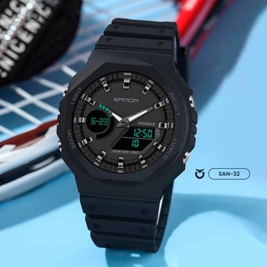 RELOJ SANDA HOMBRE DIGITAL BLACK GRAY MODERN SAN-32 NEGRO - 2
