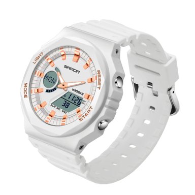 RELOJ SANDA HOMBRE MODERNO BLANCO CASUAL SAN-40
