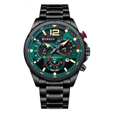 RELOJ CURREN HOMBRE ANÁLOGO UNICO CASUAL VERDE CUR-84