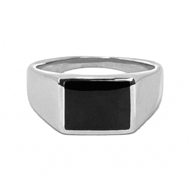 ANILLO RECT NEGRO | RIN-05