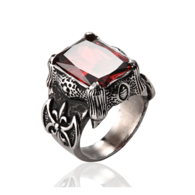ANILLO DRAGON HEART PLATEADO | RIN-14
