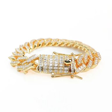 BRAZALETE CUBIC ZIRCONIA ORO | BRA-6