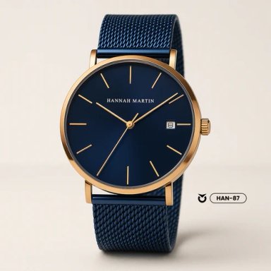 RELOJ ORIGINAL HANNAH MARTIN HM151 ELEGANTE Y CASUAL - AZUL | HAN-87
