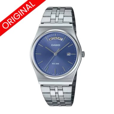 RELOJES CASIO ORIGINAL MTP-B146D PLATEADO CON AZUL| CAS-61 - 1