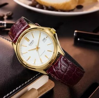 MTP-1183 | RELOJ CASIO HOMBRE DE CUERO DORADO | CAS-110 - 4