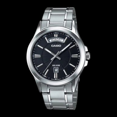 MTP-1381D | RELOJ CASIO HOMBRE DE ACERO NEGRO | CAS-105