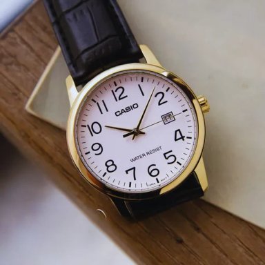 MTP-V002 | RELOJ CASIO PARA HOMBRE DE CUERO NEGRO | CAS-121 - 3