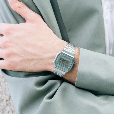 A168W | RELOJ VINTAGE CASIO PARA HOMBRE DE ACERO PLATEADO | CAS-146 - 3