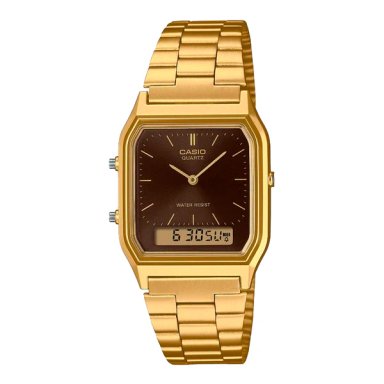 AQ-230 | RELOJ CASIO PARA MUJER DE ACERO DORADO | CAS-117