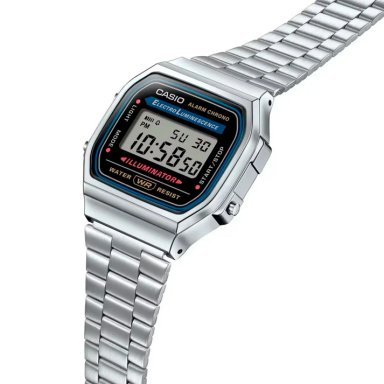 A168W | RELOJ CASIO VINTAGE PARA HOMBRE DE ACERO PLATEADO | CAS-147 - 2