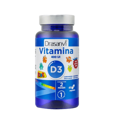 VITAMINA D3 KIDS 400 UI 60 TABLETAS MASTICABLES