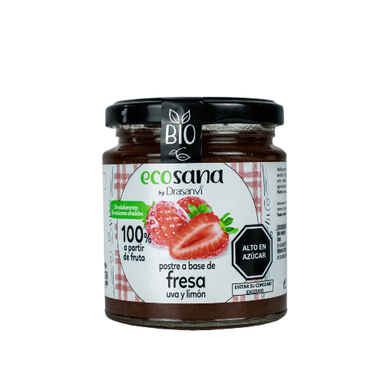 POSTRE (MERMELADA) FRESA, UVA Y LIMÓN 255 GR ECOSANA