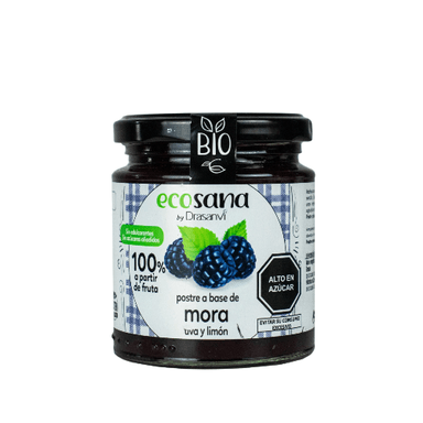 POSTRE (MERMELADA) MORA, UVA Y LIMÓN 255 GR ECOSANA