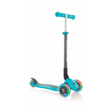 SCOOTER GLOBBER PRIMO PLEGABLE LED TURQUESA