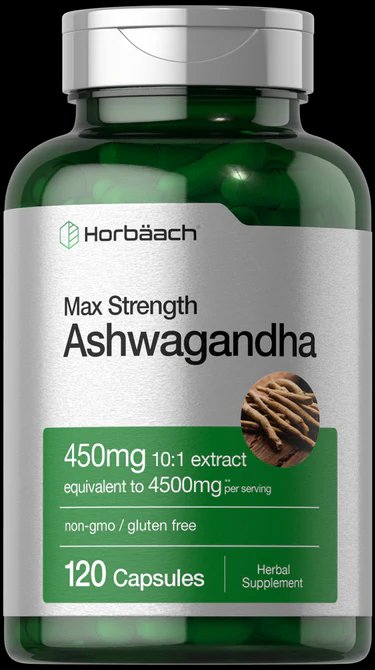 ASHWAGANDHA HORBAACH 4500 MG 120 CAPSULAS GINSENG INMUNIDAD