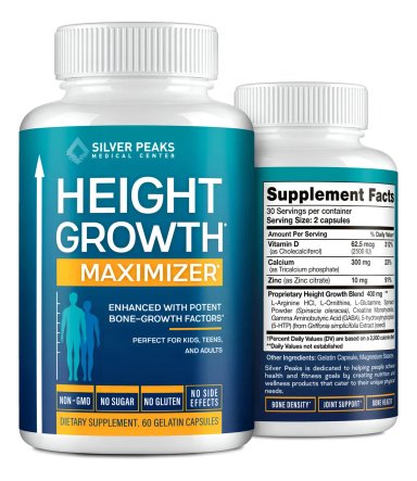 PASTILLAS DE CRECIMIENTO HEIGHT GROWTH ESTATURA TALLA 15CM