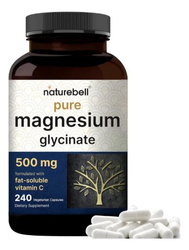 GLICINATO DE MAGNESIO NATUREBELL DE 500 MG 240 CAPSULAS QUELADO Y PURIFICADO SIN OMG NI GLUTEN