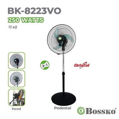 VENTILADOR BOSSKO ORBITAL 16 PULGADAS BK-8223V0 2 EN 1