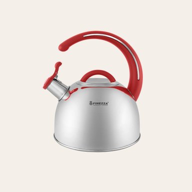 TETERA DE ACERO FINEZZA 3 LITROS ROJO