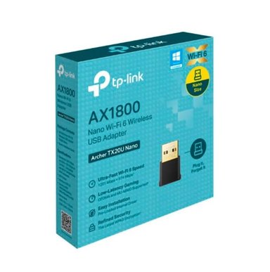 ADAPTADOR TP-LINK ARCHER TX20U NANO USB INALAMBRICO WI-FI 6 AX1800 - 1