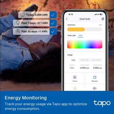 TAPO L430P
SMART P45 LIGHT BULB, MULTICOLOR - 4