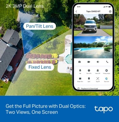 KIT TAPO C645D
KIT DE CÁMARA DE SEGURIDAD CON DOBLE LENTE Y FUNCIÓN DE GIRO E INCLINACIÓN ALIMENTADA POR ENERGÍA SOLAR - 5