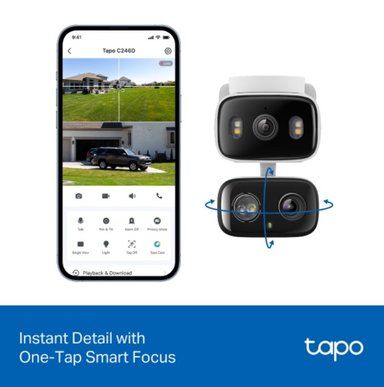 TAPO C246D
CÁMARA DE VIGILANCIA 360º CON DOBLE LENTE PARA INTERIOR Y EXTERIOR - 4