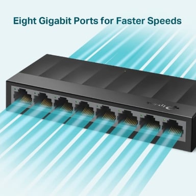 SWITCH TP-LINK LS1008G CON 8 PUERTOS 10-100-1000 MBPS - 2
