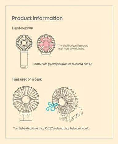 VENTILADOR PORTATIL BT21 MANG - 5