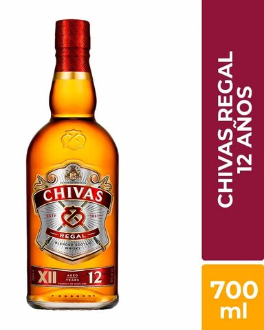 WHISKY CHIVAS REGAL 700 ML 12 AÑOS