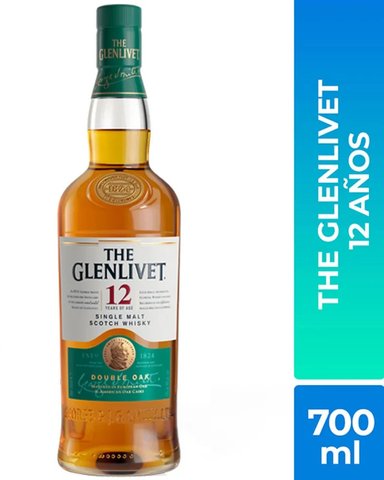 WHISKY THE GLENLIVET 700 ML 12 AÑOS
