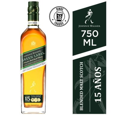 WHISKY JHONNIE WALKER 750 ML GREEN LABEL