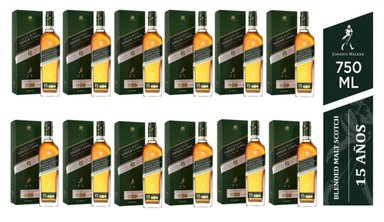 WHISKY JOHNNIE WALKER BOTELLA 750 ML GREEN LABEL 12 UND - 1