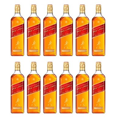 WHISKY JOHNNIE WALKER 1L RED LABEL 12 UND