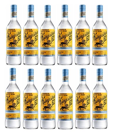 RON KINGSTON 62 750 ML BLANCO 12 UND