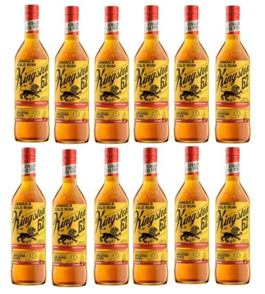 RON KINGSTON 62 750 ML DORADO 12 UND