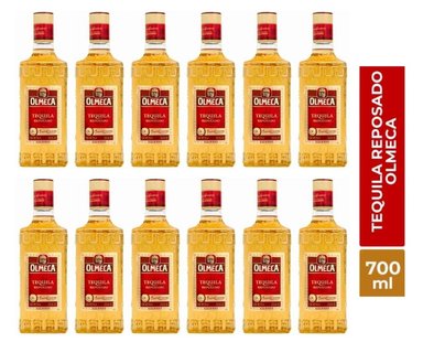 TEQUILA OLMECA 700 ML REPOSADO 12 UND