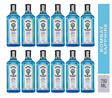 GIN BOMBAY SAPPHIRE 750ML - 12 UND
