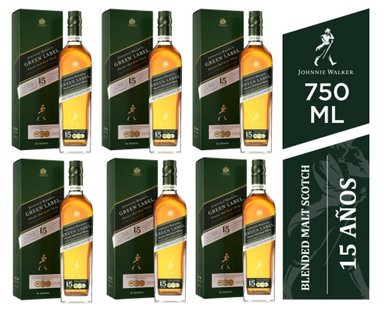 WHISKY JOHNNIE WALKER GREEN LABEL 750ML - 6 UND - 1