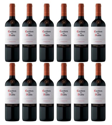 VINO CASILLERO DEL DIABLO CARMENERE 750ML - 12 UND