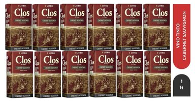 VINO TINTO CLOS DE PIRQUE CABERNET SAUVIGNON CAJA 1L - 12 UND