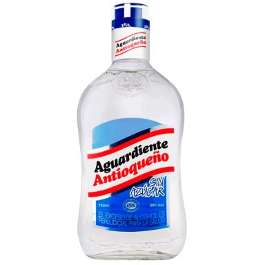 AGUARDIANTE ANTIOQUEÑO AZUL SIN AZÚCAR BOTELLA 750ML