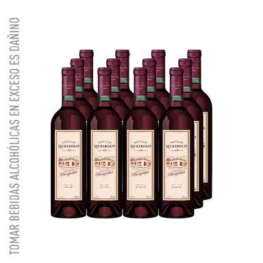 VINO TINTO SANTIAGO QUEIROLO BORGOÑA SEMISECO 750ML - 12 UND