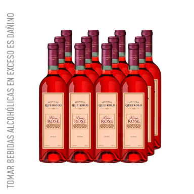 VINO ROSÉ SANTIAGO QUEIROLO SEMISECO 750ML -12 UND