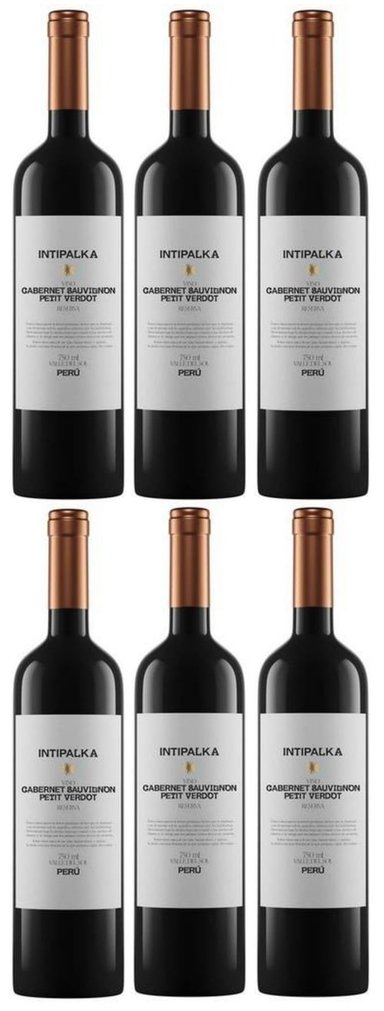 VINO TINTO INTIPALKA CABERNET SAUVIGNON PETIT VERDOT RESERVA 750ML - 6 UND