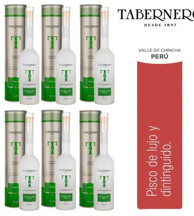 PISCO TABERNERO MOSTO VERDE ITALIA BOTELLA 500ML - 6 UND