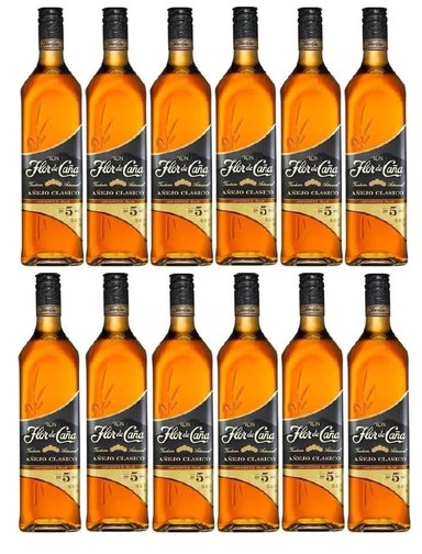RON FLOR DE CAÑA 5 AÑOS 750ML - 12 UND